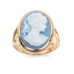 bague or camee bleu bague or camee bleu